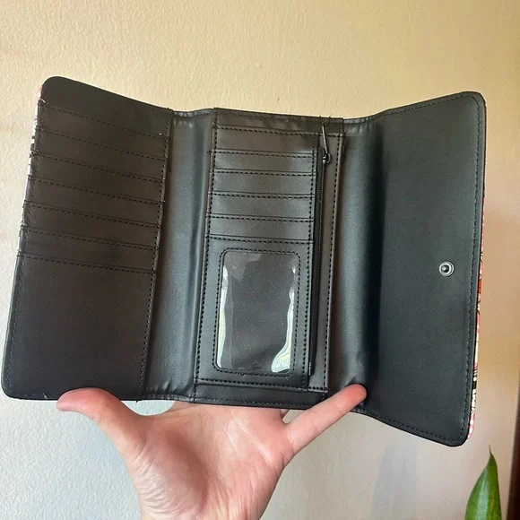 Ed Hardy Pink Tattoo-Inspired Skeleton Women’s Long Wallet Fold Out NWT - Picture 5 of 5